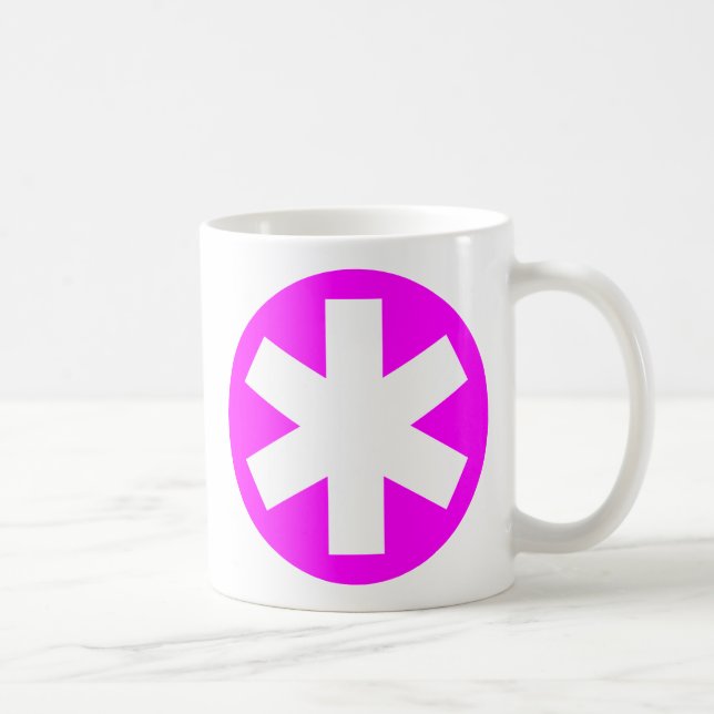 Asterisk - Magenta Coffee Mug (Right)