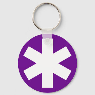 Asterisk - Purple Key Ring