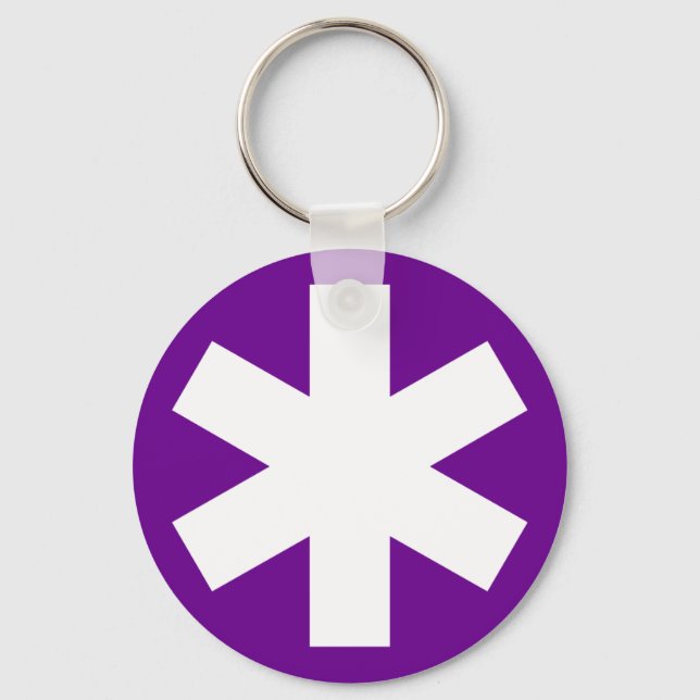 Asterisk - Purple Key Ring (Front)