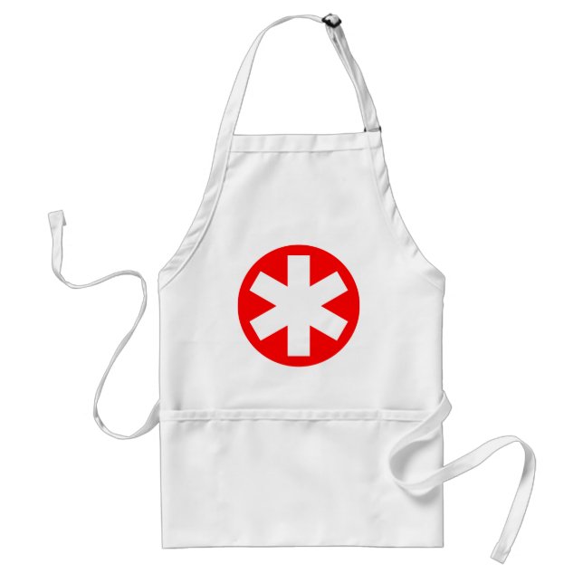 Asterisk - Red Standard Apron (Front)