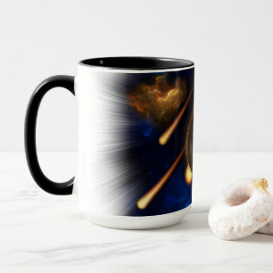 Asteroid Apocalypse Fractal Art Spacescape Mug