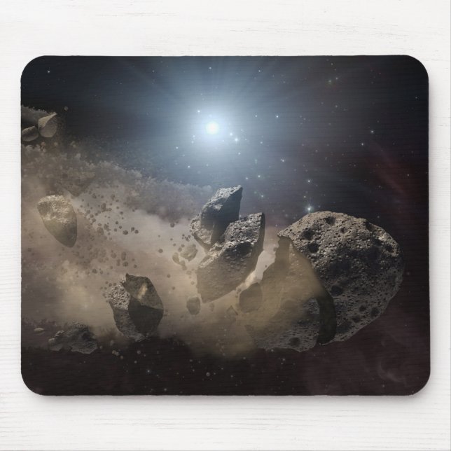 Asteroid bites the dust PIA11735 Mouse Mat (Front)