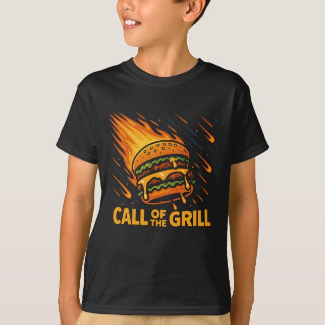 Asteroid Burger Call Of The Grill T-Shirt (Front)