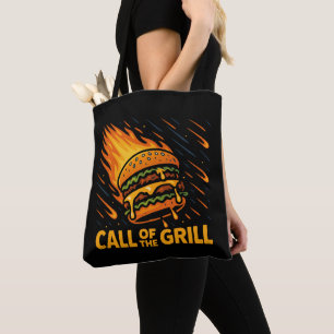 Asteroid Burger Call Of The Grill Tote Bag