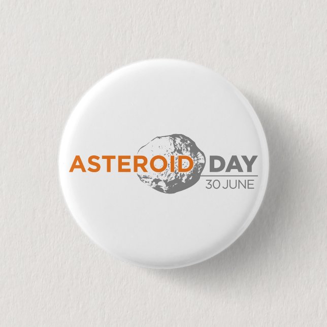 Asteroid Day badge, small 3 Cm Round Badge (Front)