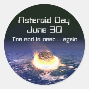 Asteroid Day June 30 Classic Round Sticker