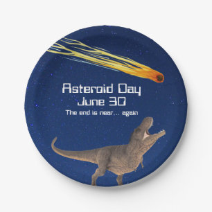 Asteroid Day June 30 Paper Plate