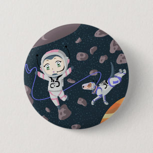 Asteroid Girl 6 Cm Round Badge