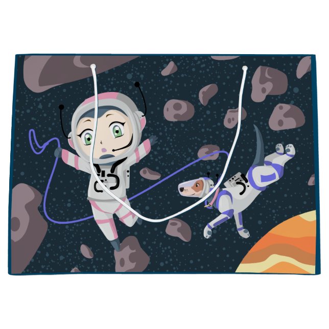 Asteroid Girl Large Gift Bag (Front)