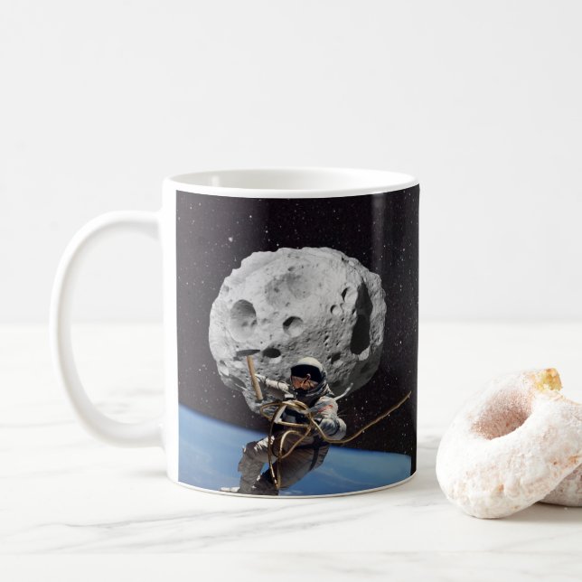 Asteroid Miner Coffee Mug (With Donut)