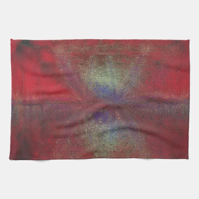 Asteroid Strike Digital Abstract Tea Towel (Horizontal)