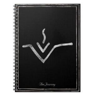 Asteroid Vesta hammered silver stylized symbol Notebook