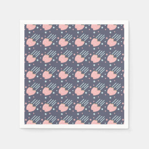 Asteroids Moon Galaxy Girls Birthday Party Napkin