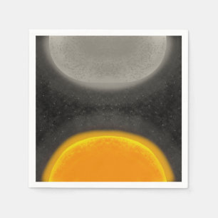 Asteroids Sun Moon Galaxy Boys Birthday Party Napkin