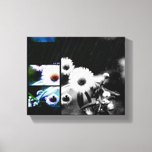 Asters Aglow Art Collage Wrapped Canvas Prints