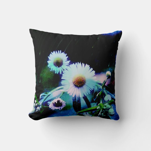 Asters Aglow Throw Pillow (Front)