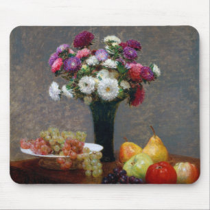 Asters and Fruit, Henri Fantin-Latour Mouse Mat