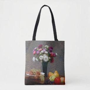 Asters and Fruit, Henri Fantin-Latour Tote Bag