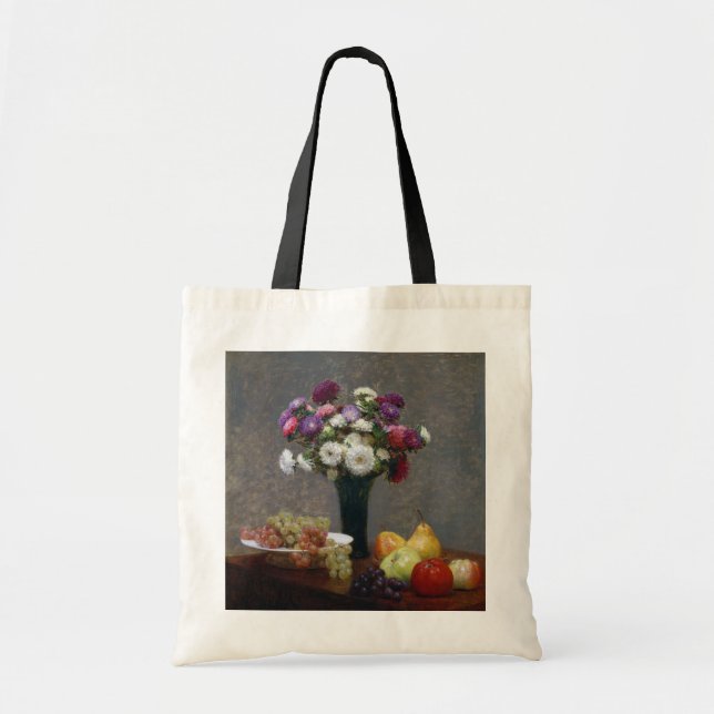 Asters and Fruit, Henri Fantin-Latour Tote Bag (Front)