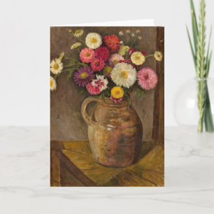 Asters and Zinnias   Tadeusz Makowski Card
