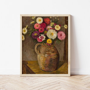 Asters and Zinnias Tadeusz Makowski Poster