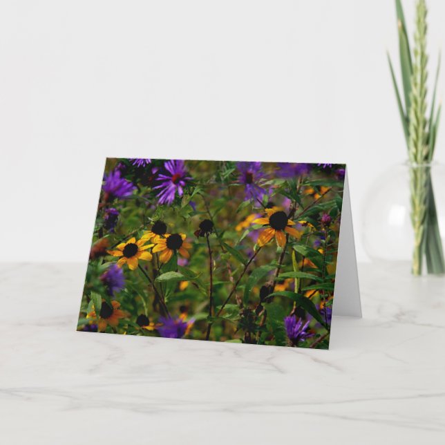 Asters Under Glass Card (Front)