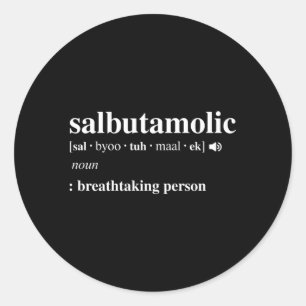 Asthma Awareness Inhaler Salbutamolic Classic Round Sticker