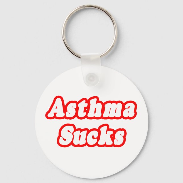 Asthma Sucks Key Ring (Front)