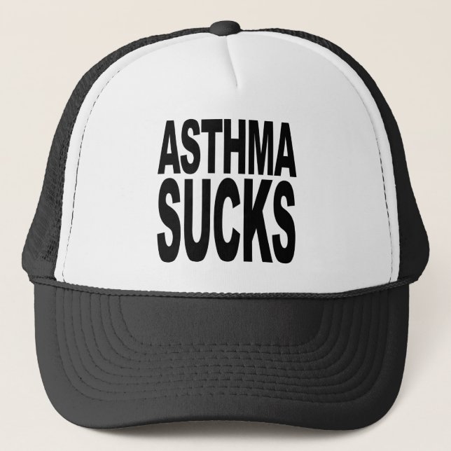 Asthma Sucks Trucker Hat (Front)