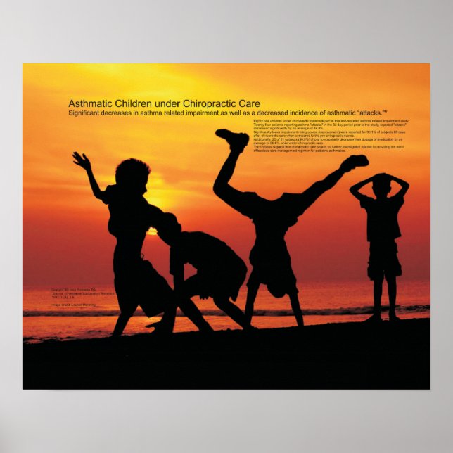 Asthmatic Children under Chiropractic Care Poster (Front)