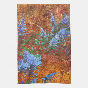 Astilbe Dusty Blue on Board Tea Towel