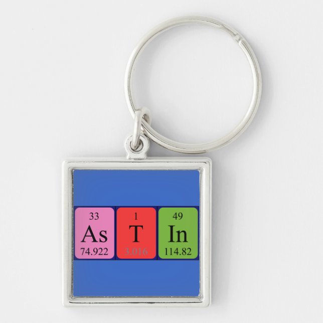Astin periodic table name keyring (Front)