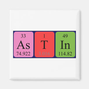 Astin periodic table name magnet