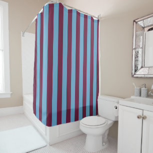 Aston Villa stripes football club colors premier l Shower Curtain