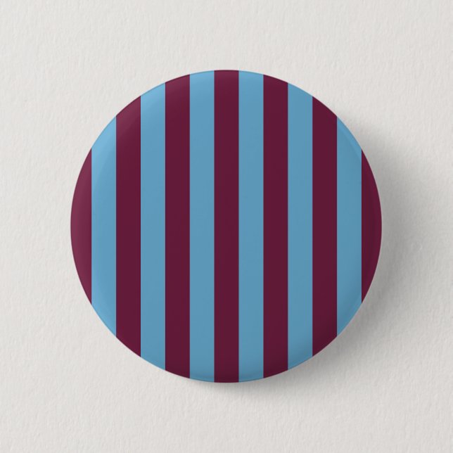 Aston Villa stripes football club colours premier  6 Cm Round Badge (Front)