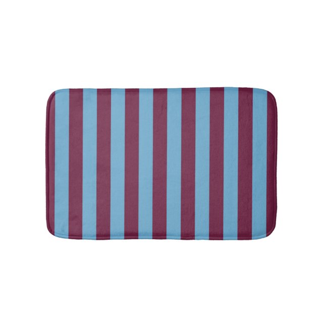 Aston Villa stripes football club colours premier  Bath Mat (Front)