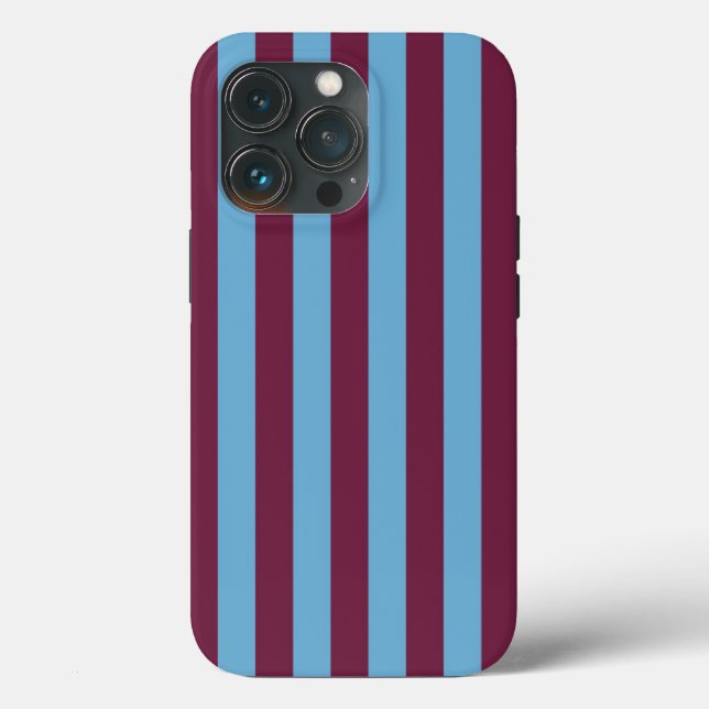 Aston Villa stripes football club colours premier  Case-Mate iPhone Case (Back)