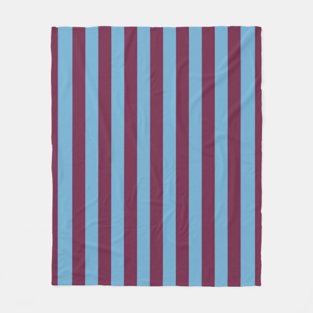 Aston Villa stripes football club colours premier  Fleece Blanket (Front)