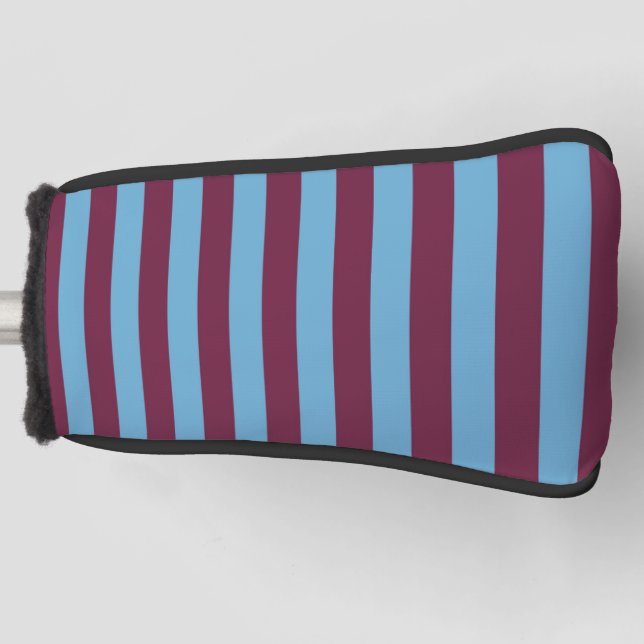Aston Villa stripes football club colours premier  Golf Head Cover (Front)