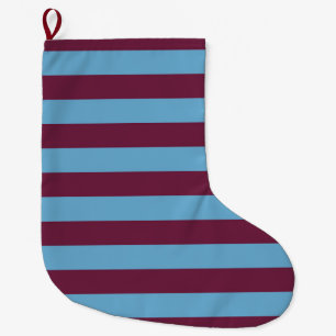 Aston Villa stripes football club colours premier  Large Christmas Stocking