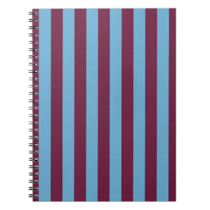 Aston Villa stripes football club colours premier  Notebook