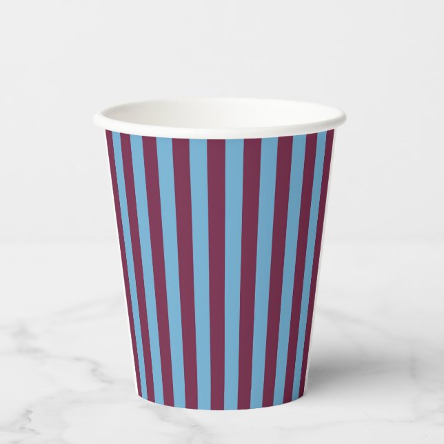 Aston Villa stripes football club colours premier  Paper Cups (Front)