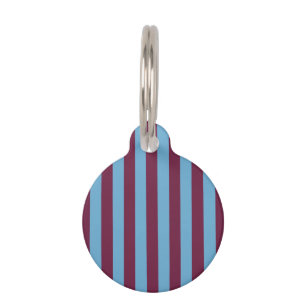 Aston Villa stripes football club colours premier Pet Tag