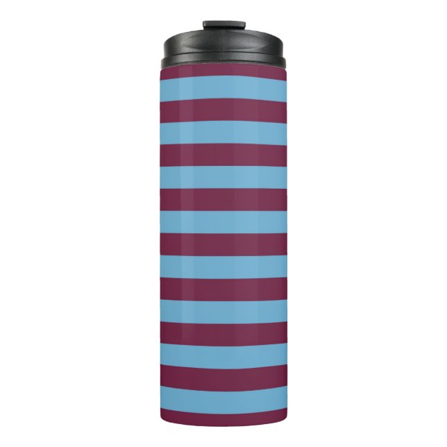 Aston Villa stripes football club colours premier  Thermal Tumbler (Front)