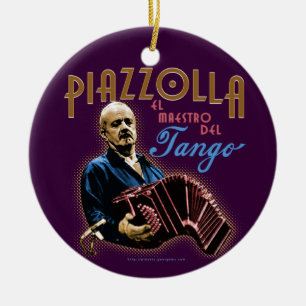 Astor Piazzolla Ceramic Tree Decoration