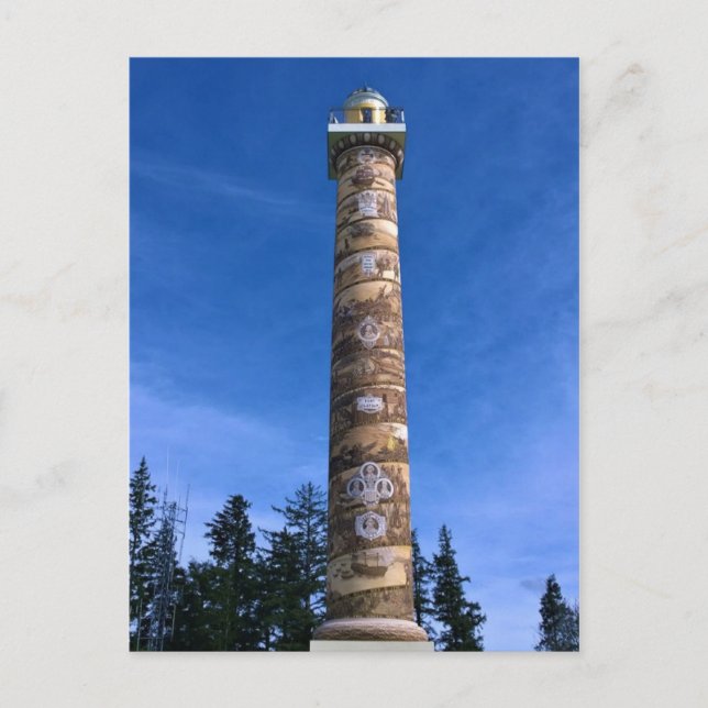 Astoria Column, Oregon Postcard (Front)