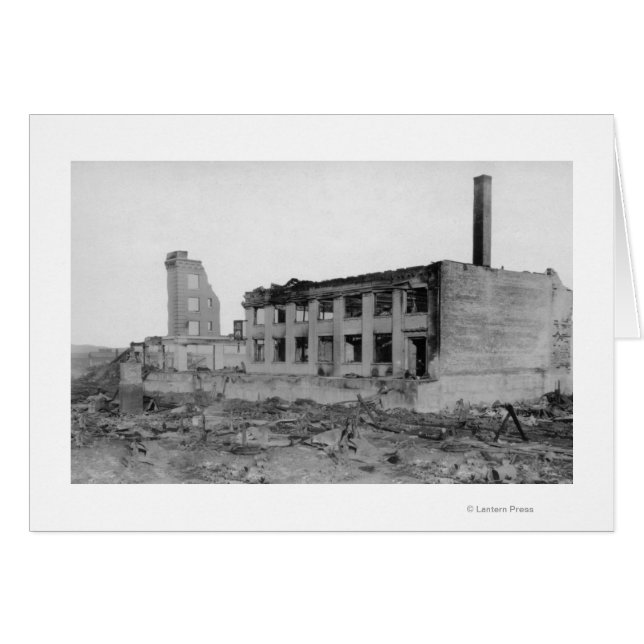 Astoria, Oregon Fire View of Astoria Natl. Bank (Front Horizontal)