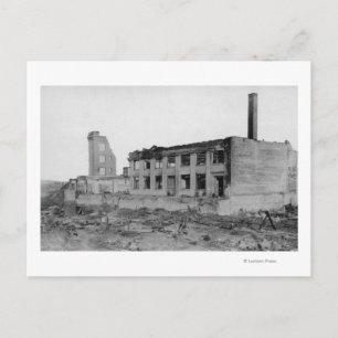 Astoria, Oregon Fire View of Astoria Natl. Bank Postcard