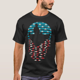 Astoria Oregon: Fishing Buoys Sunset Coastal Badge T-Shirt
