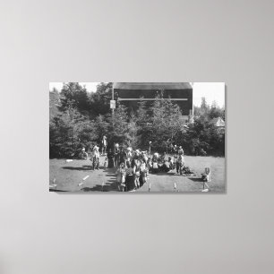 Astoria, Oregon Indian War Dance at Centennial Canvas Print